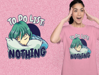 Anime Girl Sleeping kaos