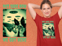 Cat And Dog Selfi With Aliens