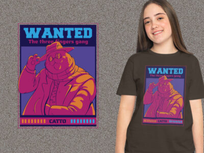 Cat Animal Mafia Wanted kaos