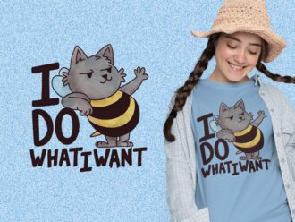 Cat Bee Animal Quote Carton