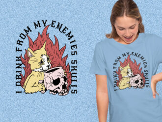 Cat With Skull kaos