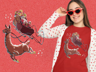 Christmas Santa Llama