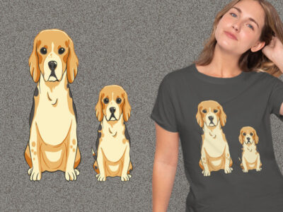 Cut Beagle Dog Puppies kaos
