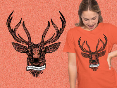 Deer Illustration kaos