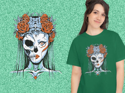Half Skeleton Dead Bride kaos