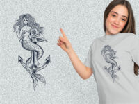 Hand Drawn Mermaid