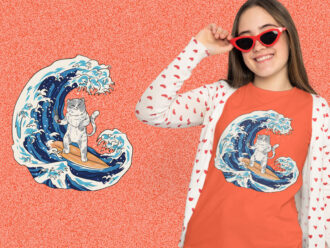 Javanese Wave Surfing kaos