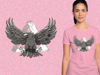 Monochrome eagle bird kaos
