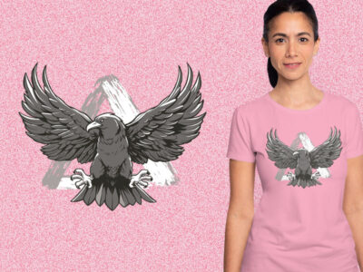 Monochrome eagle bird kaos