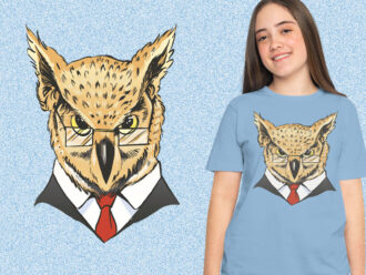Owl With Glasses And Suit