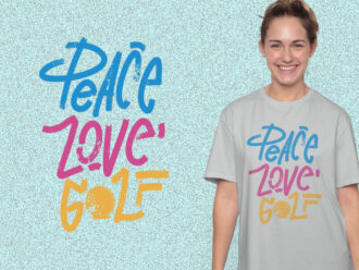 Peace Love Golf kaos