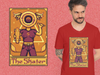 Pixel Tarot Card Skater kaos