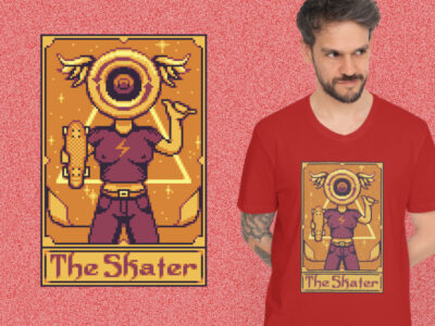 Pixel Tarot Card Skater kaos