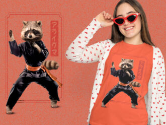 Racoon Animal Marial Arts