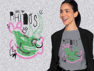 Rhino Skull kaos