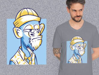 Serious Monkey Animal Cartoon kaos