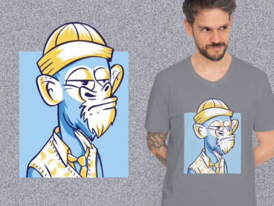 Serious Monkey Animal Cartoon kaos