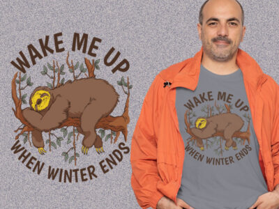 Sloth Winter Quote kaos