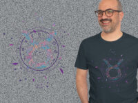 Taurus Floral Zodiac Sign kaos