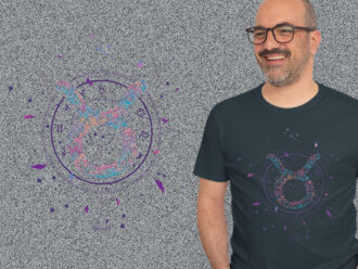 Taurus Floral Zodiac Sign kaos