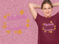 Think Happy Thoughts kaos