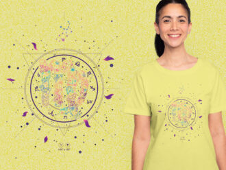 Virgo Floral Zodiac Sign kaos