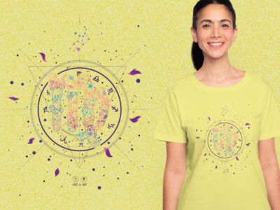 Virgo Floral Zodiac Sign kaos