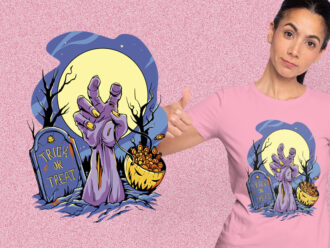 Zombie's Hand Halloween kaos
